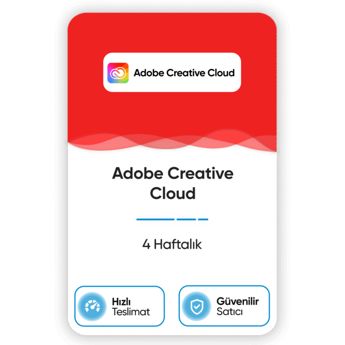 Creative Four Adobe Creative Cloud – 4 Haftalık - Lisanslar