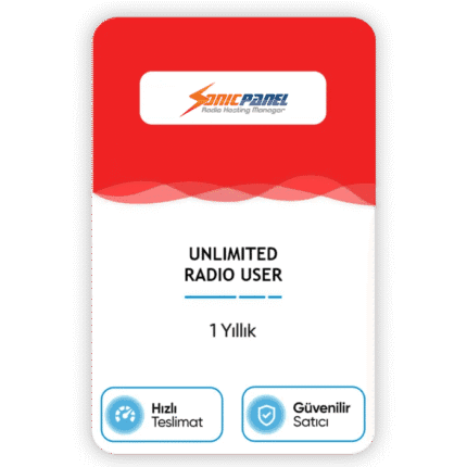 SonicPanel Radio Stream Lisansı VPS – 1 Yıllık